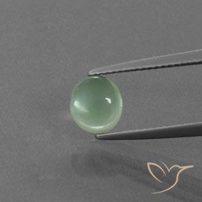 1.52ct Natürlicher Helle Minze Prehnit, Oval, Transparent