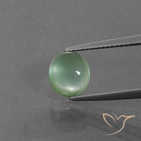 2.40ct Natürlicher Helle Minze Prehnit, Oval, Transparent