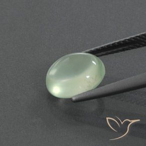 9,17 ctw natürlicher Blasses Gelbgrün Prehnit, Oval, Transparent