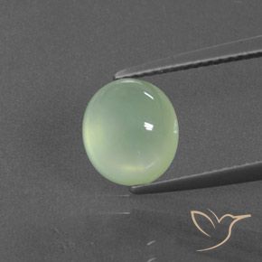 3.11ct Natürlicher Hellgelb Grün Prehnit, Oval, Transparent / Lichtdurchlässig