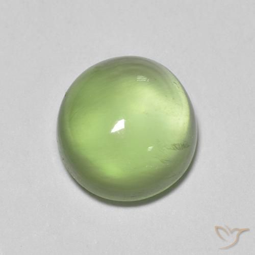 2,08 ctw natürlicher grüner Prehnit, Oval Schliff, Transparent