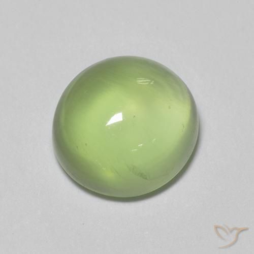 2,08 ctw natürlicher grüner Prehnit, Oval Schliff, Transparent