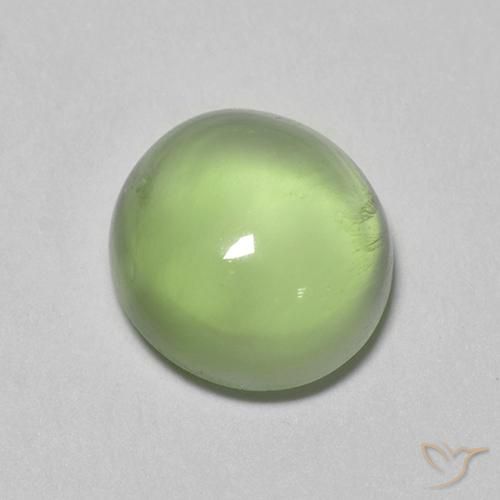 2,08 ctw natürlicher grüner Prehnit, Oval Schliff, Transparent