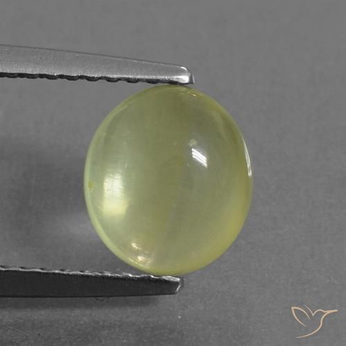 9,17 ctw natürlicher hellgrünlich-gelb Prehnit, Oval, Transparent