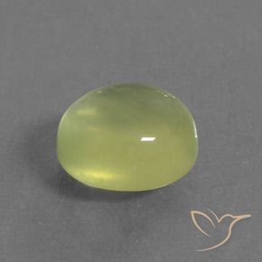 9,17 ctw natürlicher hellgrünlich-gelb Prehnit, Oval, Transparent