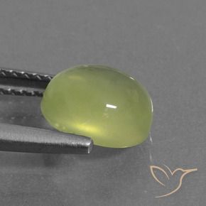 9,17 ctw natürlicher hellgrünlich-gelb Prehnit, Oval, Transparent
