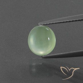 2.17ct Natürlicher Helles Birnengrün Prehnit, Oval, Transparent / Lichtdurchlässig