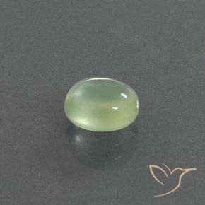 9,17 ctw natürlicher Blasses Limettengrün Prehnit, Oval, Transparent