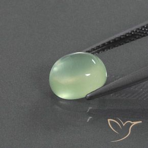 9,17 ctw natürlicher Blasses Gelbgrün Prehnit, Oval, Transparent / Lichtdurchlässig