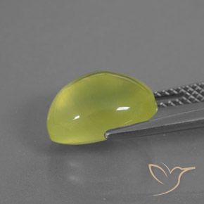 9,17 ctw natürlicher hellgelb Prehnit, Oval, Transparent / Lichtdurchlässig