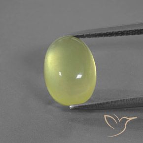 3.47ct Natürlicher hellgrünlich-gelb Prehnit, Oval, Transparent / Lichtdurchlässig, Photo A