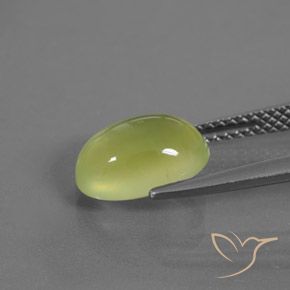 9,17 ctw natürlicher hellgrünlich-gelb Prehnit, Oval, Transparent / Lichtdurchlässig