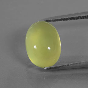 4,26 ctw natürlicher grüner Prehnit, Transparent, Transparent / Lichtdurchlässig