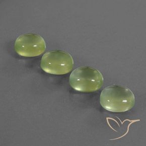 6.98ctw Natürlicher limettengrün Prehnit, Oval, Transparent