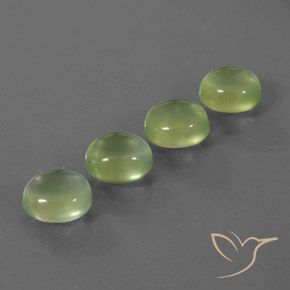 6.98 ct natürliche limettengrün Prehnit-Edelsteine, Oval, Transparent