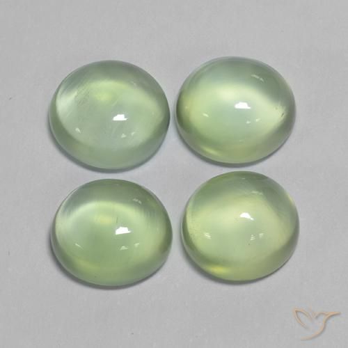 7.53ctw Natürlicher gelb-grün Prehnit, Oval, Transparent