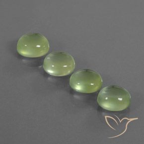 6.38ctw Natürlicher limettengrün Prehnit, Oval, Transparent