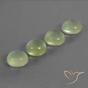 10.32ctw Natürlicher Mittelgrün Prehnit, Oval, Transparent