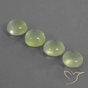 9.12ctw Natürlicher Mittelgrün Prehnit, Oval, Transparent