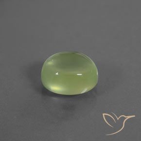 9,17 ctw natürlicher Mittelgrün Prehnit, Oval, Transparent
