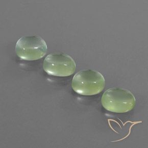 9.79ctw Natürlicher Blasses Birnengrün Prehnit, Oval, Transparent