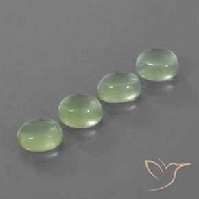 9.79 ct natürliche Blasses Birnengrün Prehnit-Edelsteine, Oval, Transparent