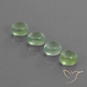 4.84ctw Natürlicher Blasses Birnengrün Prehnit, Oval, Transparent