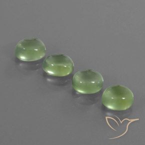 8.53ctw Natürlicher gelb-grün Prehnit, Oval, Transparent