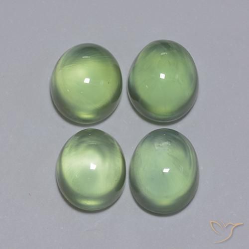 6.16ctw Natürlicher gelb-grün Prehnit, Oval, Transparent