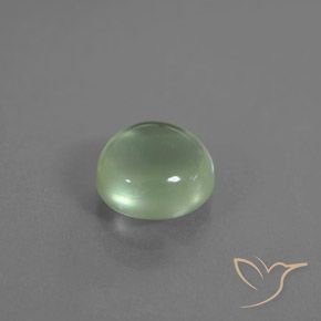 9,17 ctw natürlicher gelblich-grün Prehnit, Oval, Transparent
