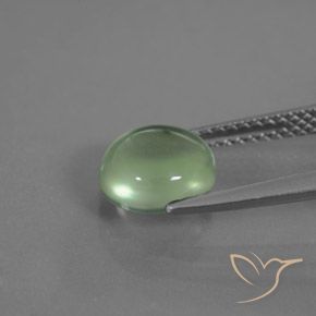 9,17 ctw natürlicher gelblich-grün Prehnit, Oval, Transparent