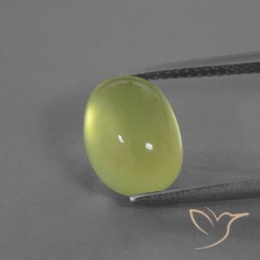4.47ct Natürlicher hellgelb Prehnit, Oval, Transparent / Lichtdurchlässig