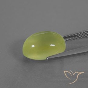 9,17 ctw natürlicher hellgelb Prehnit, Oval, Transparent / Lichtdurchlässig