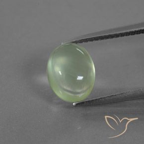 2.70ct Natürlicher Sehr helles Grün Prehnit, Oval, Transparent