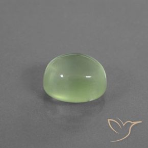 9,17 ctw natürlicher Blasses Birnengrün Prehnit, Oval, Transparent / Lichtdurchlässig