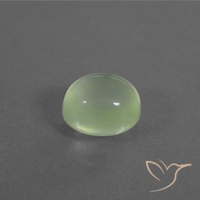 9,17 ctw natürlicher Mittelgrün Prehnit, Oval, Transparent / Lichtdurchlässig