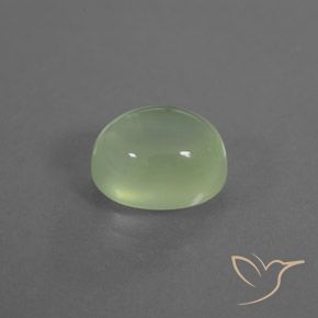 9,17 ctw natürlicher Mittelgrün Prehnit, Oval, Transparent