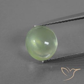 3.05ct Natürlicher hellgrün Prehnit, Oval, Transparent