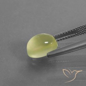 9,17 ctw natürlicher hellgelb Prehnit, Oval, Transparent / Lichtdurchlässig