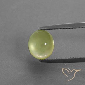 2.38ct Natürlicher hellgrünlich-gelb Prehnit, Oval, Transparent / Lichtdurchlässig