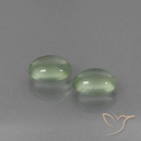 4.18 ct natürliche Mittelgrün Prehnit-Edelsteine, Oval, Transparent
