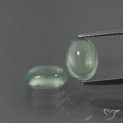 3.06ctw Natürlicher mintgrün Prehnit, Oval, Transparent
