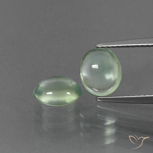 2.85ctw Natürlicher hellgrün Prehnit, Oval, Transparent