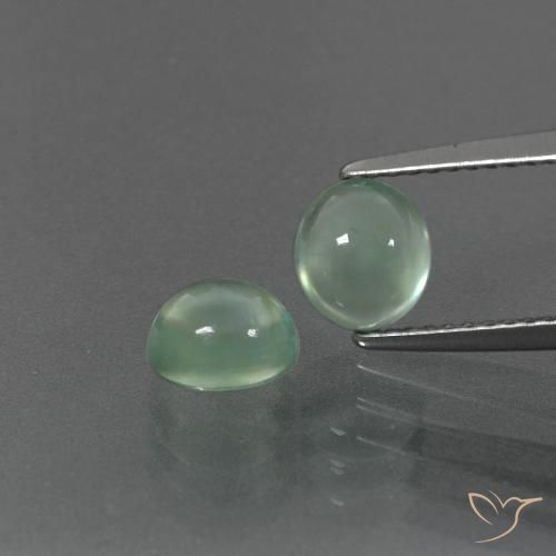 2.53 ct natürliche Helle Minze Prehnit-Edelsteine, Oval, Transparent