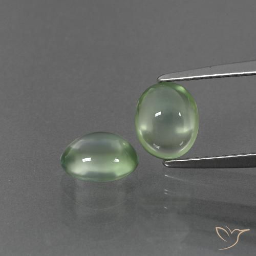 2.36ctw Natürlicher Birnengrün Prehnit, Oval, Transparent