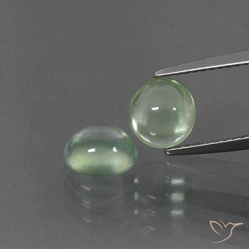 2.70ctw Natürlicher Helles Birnengrün Prehnit, Oval, Transparent