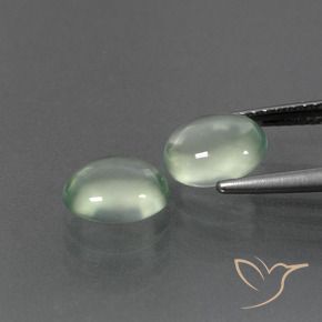 3.27 ct natürliche Warmes Grün Prehnit-Edelsteine, Oval, Transparent