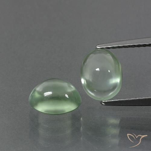3.47ctw Natürlicher hellgrün Prehnit, Oval, Transparent