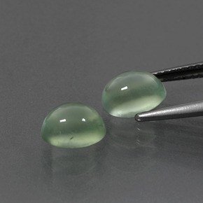 3,35 ct natürliche grüner Prehnit-Edelsteine, Oval Schliff, Transparent