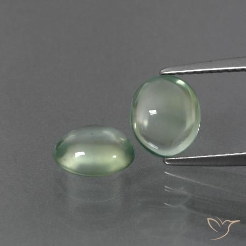 3.11ctw Natürlicher hellgrün Prehnit, Oval, Transparent